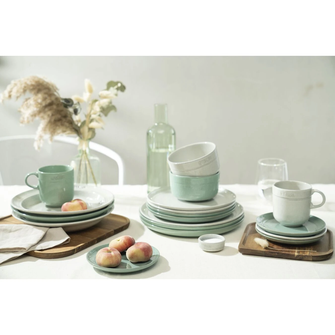 Staub Teller Flach 22 Cm, Keramik, Weisser Trüffel 4 Staub Teller Flach 22 Cm, Keramik, Weisser Trüffel – Bild 4