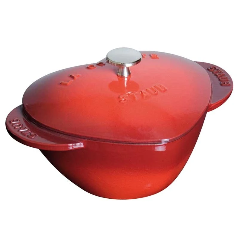 Staub Heart Kochtopf Aus Gusseisen 1,75 L, Kirsche 1 Staub Heart Kochtopf Aus Gusseisen 1,75 L, Kirsche