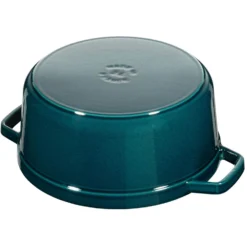 Staub Kokotte Rund 24 Cm 3,8 L, Benzinblau -Staub staub la mer rund gryta 24 cm petroleum bla 38 l 3