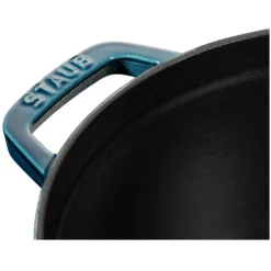 Staub Kokotte Rund 24 Cm 3,8 L, Benzinblau -Staub staub la mer rund gryta 24 cm petroleum bla 38 l 5