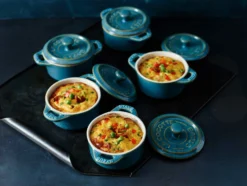 Staub Topfset Mini Ø10 4-er Set, Türkis -Staub staub mini cocotte gryt set 4st ivory white 10cm 15