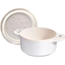 Staub Topfset Mini Ø10 4-er Set, Ivory White -Staub staub mini cocotte gryt set 4st ivory white 10cm 6