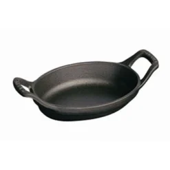 Staub Mini Oval Dish In Cast Iron, Black