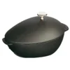 Staub Mussel Pot In Cast Iron, Nickel Lid-knob, Black