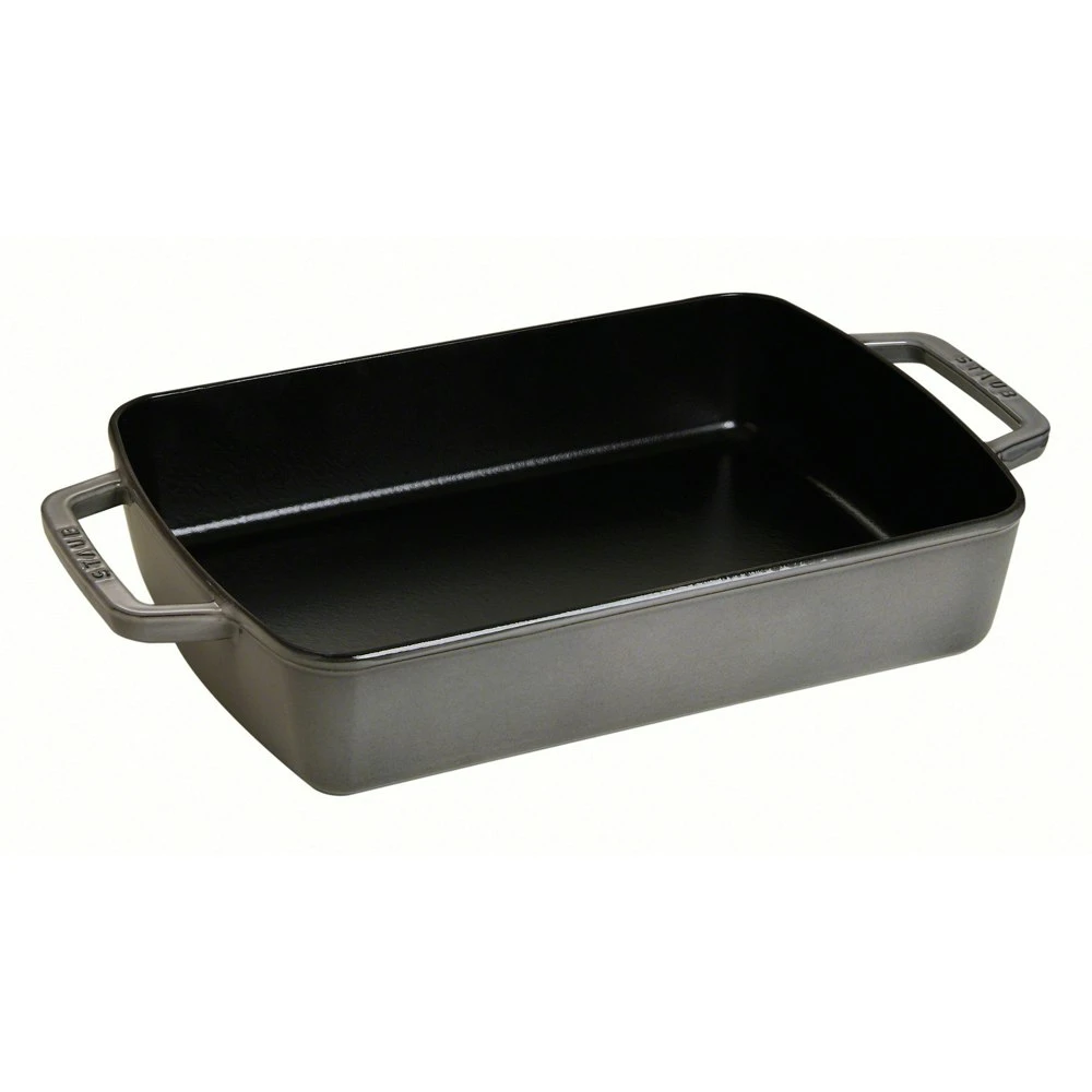 Staub Rectangular Dish In Cast Iron, Graphite Grey 1 Staub Rectangular Dish In Cast Iron, Graphite Grey