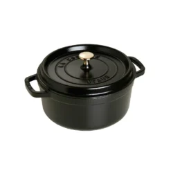Staub Runde Kochtopf Aus Gusseisen 3,8 L, Schwarz