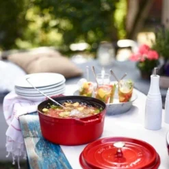 Staub Runde Kochtopf Aus Gusseisen 8,35 L, Kirsche -Staub staub runde kochtopf aus gusseisen 835 l schwarz 6