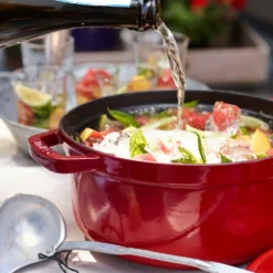 Staub Runde Kochtopf Aus Gusseisen 8,35 L, Kirsche -Staub staub runde kochtopf aus gusseisen 835 l schwarz 9