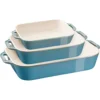 Staub Ofenform 3 Teile, Türkis