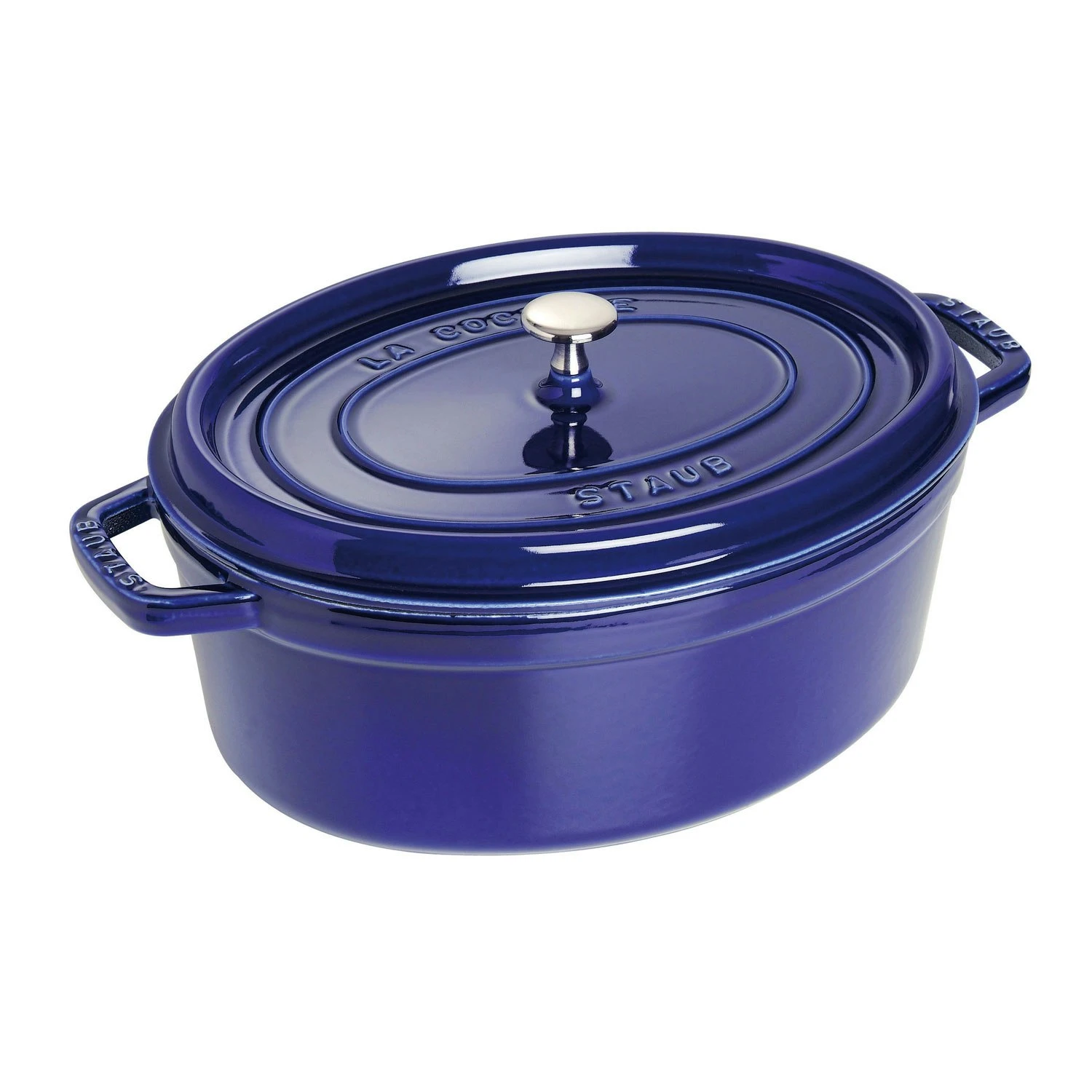 Staub Oval Cocotte 31 Cm 5,5 L, Dark Blue 1 Staub Oval Cocotte 31 Cm 5,5 L, Dark Blue