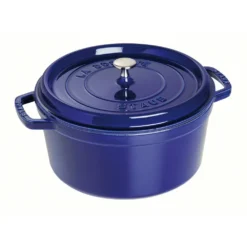 Staub Runde Kochtopf Aus Gusseisen 6,7 L, Dunkelblau