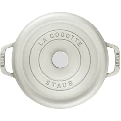 Staub Kokotte Rund, 26 Cm 5,2 L, Weiß -Staub staub white truffle rund gryta 24cm 38l 2 1